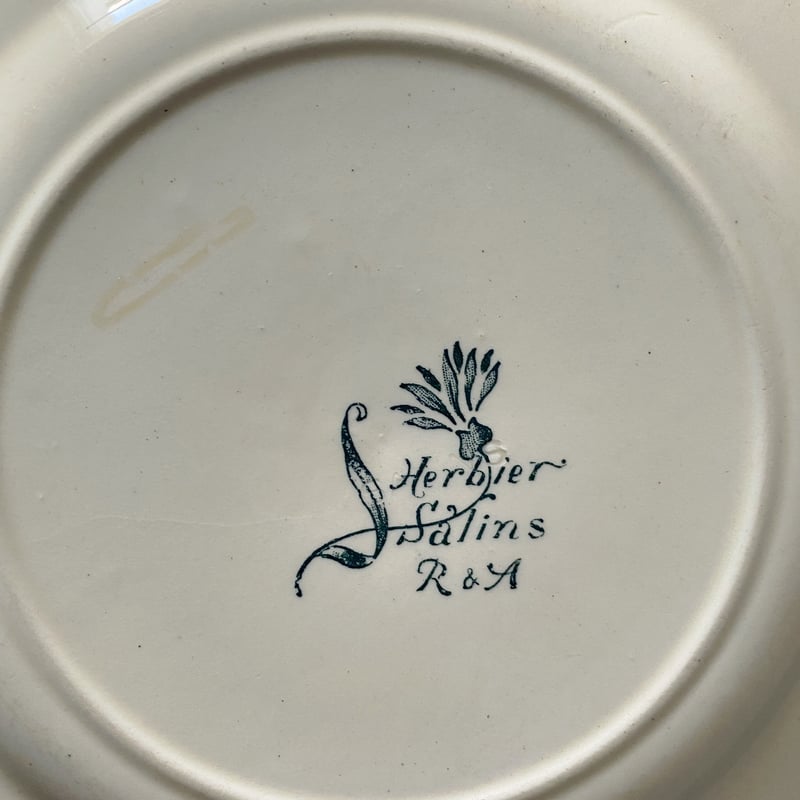 サラン Salins Herbier エルビエ 押し花柄 デザート 皿