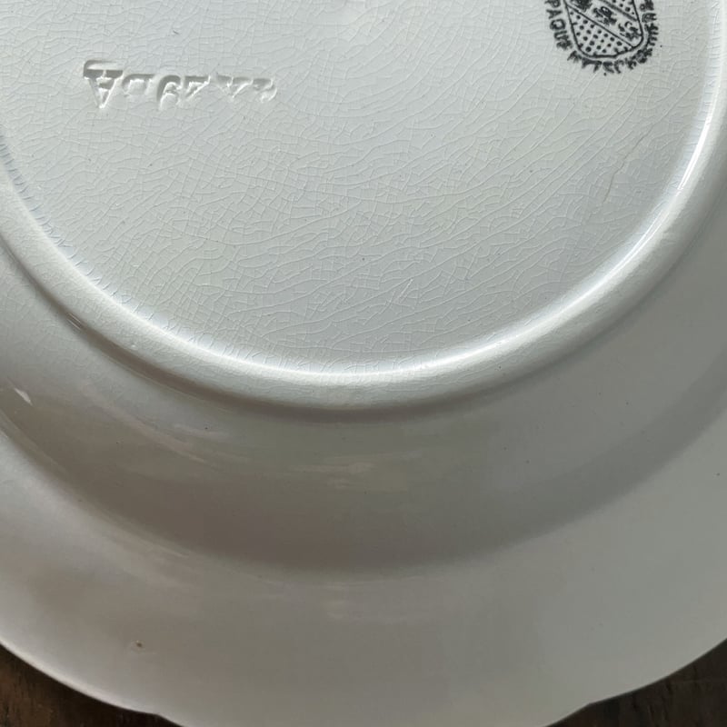 1800年代後期 サルグミンヌ 深皿 レリーフ 皿 アンティーク a