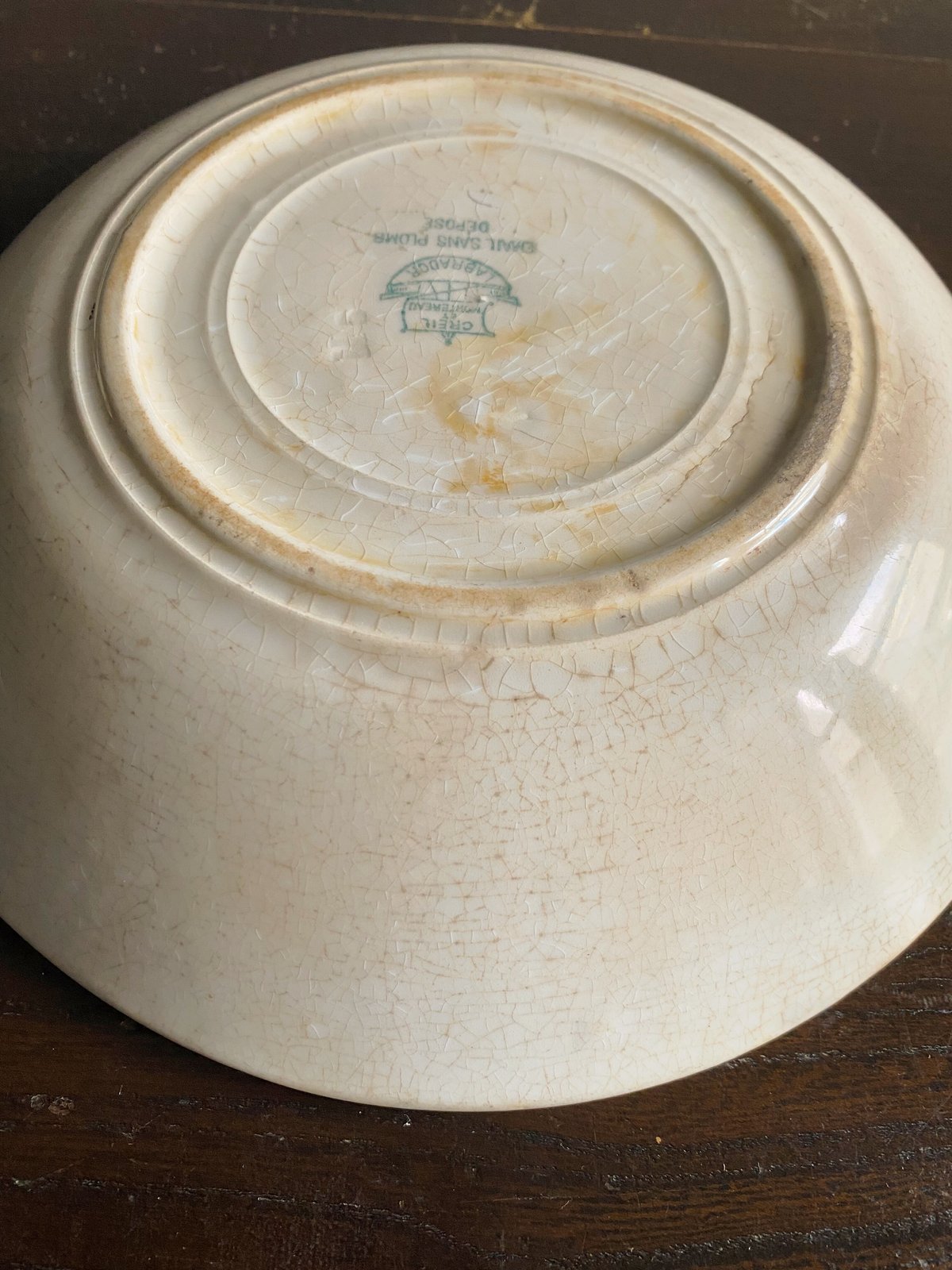 クレイユ&モントロー Creil&Montereau カロット 深皿 φ20.7cm アンティ