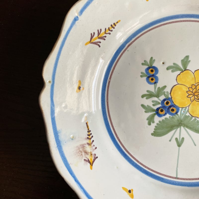 ヌヴェール Nevers リム皿 φ22.8cm アンティーク 0501106 | jinen ヌヴェール Nevers リム皿 φ22.8cm アンティーク 0501106 | jinen