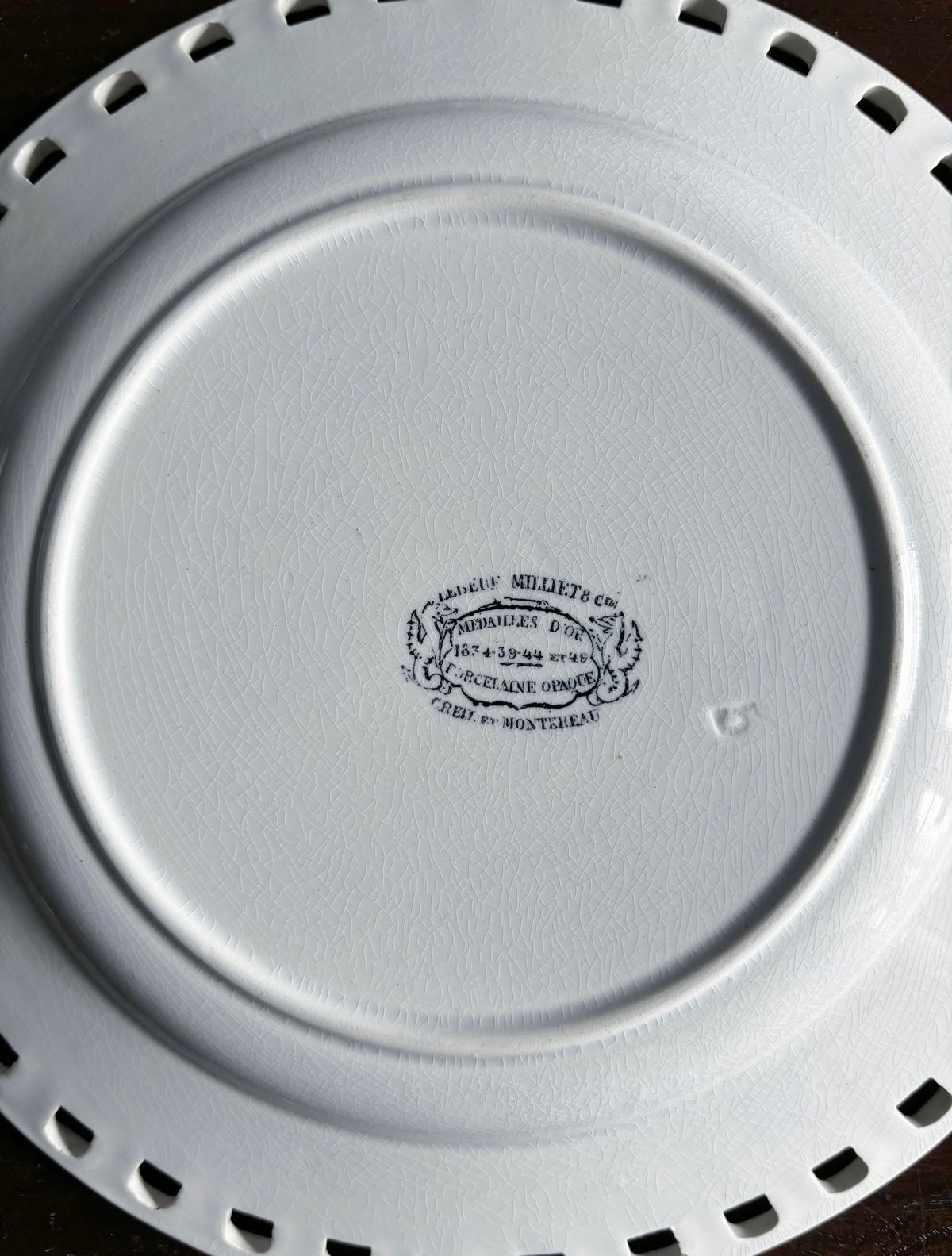 Creil&Montereau クレイユモントロー クレイユエモントロー パニエ皿