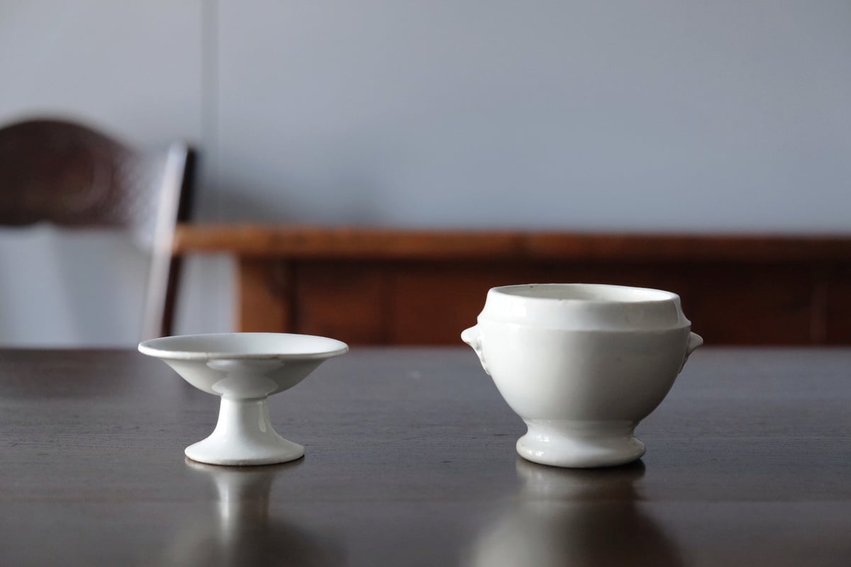 *️⃣プロフ必読❗️フランス アンティーク 陶器 蓋付きスーピエール ️⃣プロフ必読❗️アンティーク フランス 陶磁器 蓋付きスーピエール