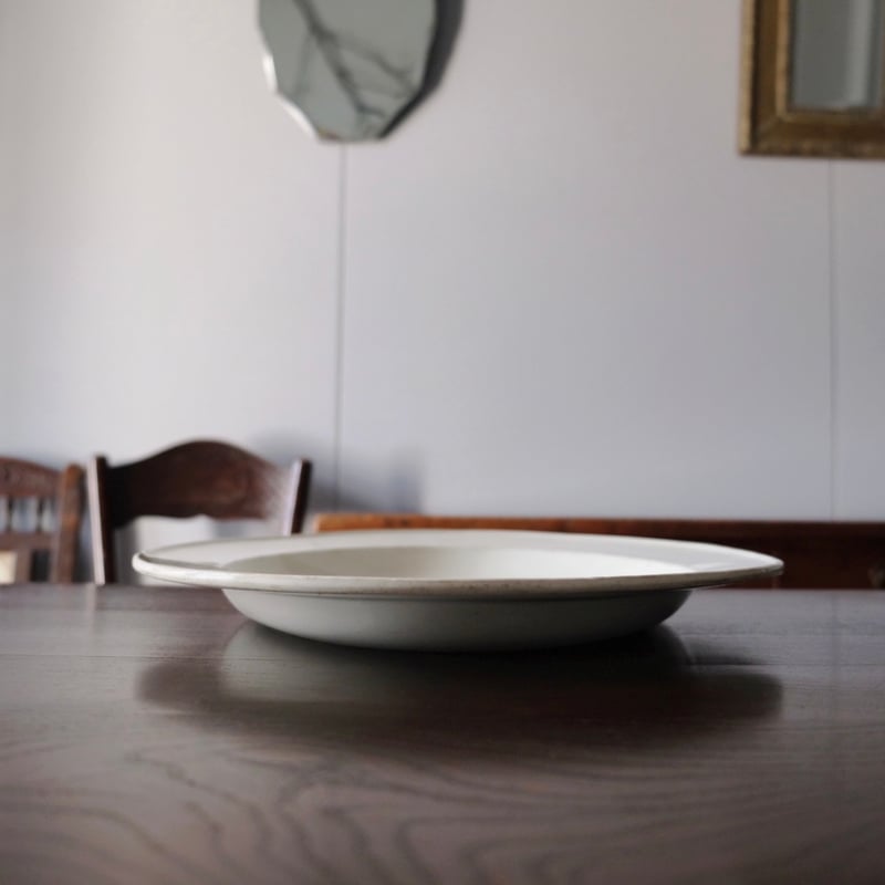 1800年代初期 ファイアンスフィーヌ 白 オーバル皿 楕円皿 51.5cm