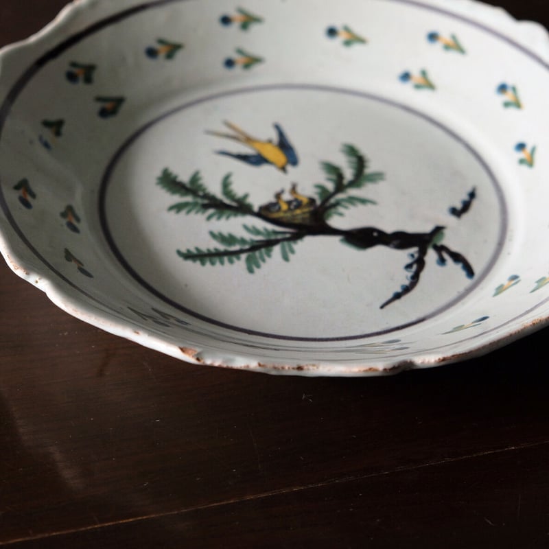 ヌヴェール Nevers 平皿 リム皿 φ23cm フランス アンティーク 0501305 |