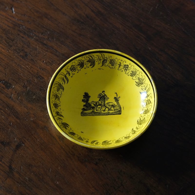 LL&T Montereau モントロー 黄色 ティーボウル ソーサー 小皿 フランス