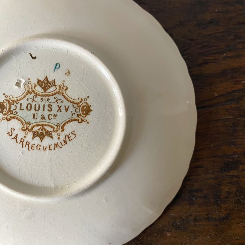 サルグミンヌ SARREGUEMINES LOUIS XV ティー カップ&ソーサー サルグミンヌ SARREGUEMINES LOUIS XV ティー カップ&ソーサー