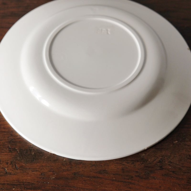 ニーデルヴィレー Nidelviller 白皿 平皿 リム皿 φ21.6cm フランス アン
