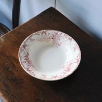 トキ 2枚セット クレイユモントロー パニエ皿 フランスアンティーク トキ 2枚セット クレイユモントロー パニエ皿 フランス