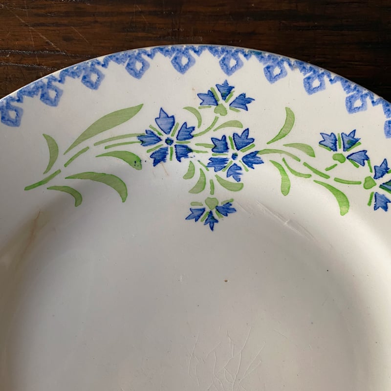 CHOISY LE ROI ショワジールロワ 矢車菊 平皿 φ20.5cm アンティーク b