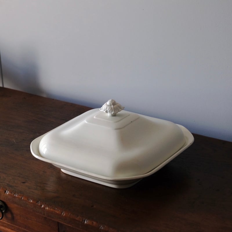 CREIL 刻印 クレイユ レギュミエ 角皿 フランス アンティーク