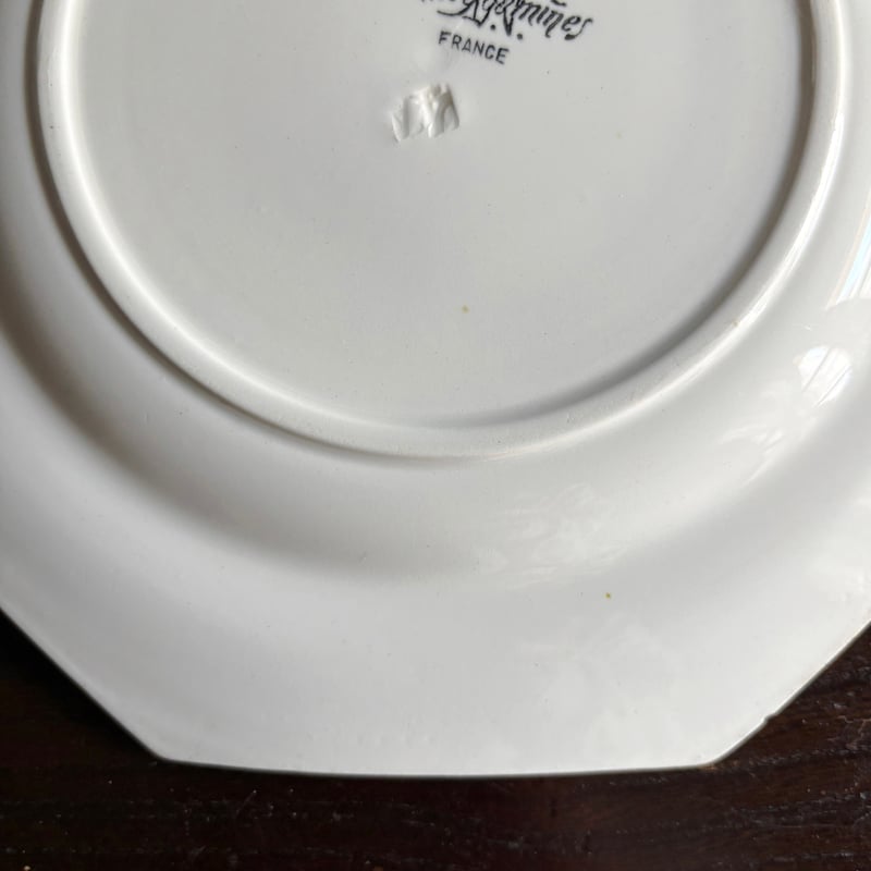 サルグミンヌ オクトゴナル 平皿 フランスアンティーク ディゴワン＆サルグミンヌ オクトゴナルのディナープレート（フランス