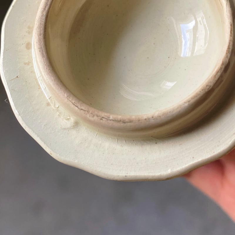 クレイユモントロー Creil&Montereau クリームポット フランス