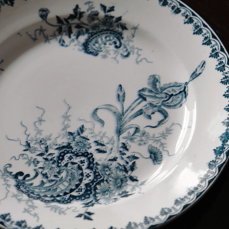 サンタマン LOUIS XV ルイ15世 平皿 リム皿 φ19.3cm アンティーク b 05