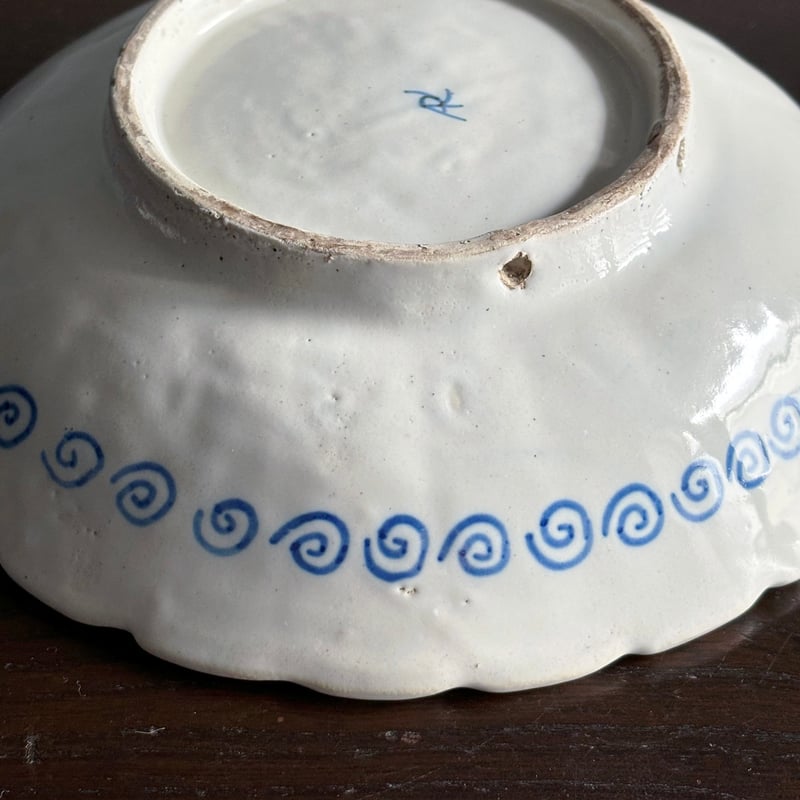 18世紀 デルフト Delft 輪花 ボウル サラディエ オランダ アンティーク
