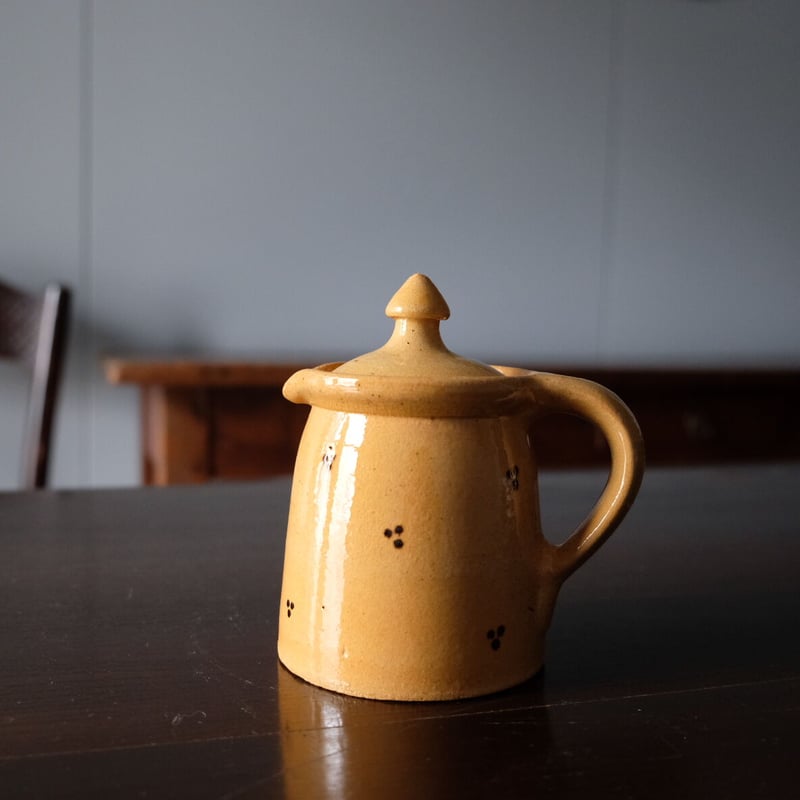 南仏陶器サヴォア 蓋付き ポット ヴィンテージ 050852 | jinen_antique