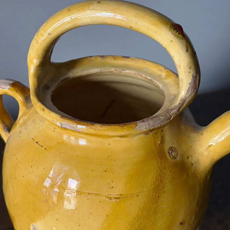 19世紀 黄釉 ガーグレット フランス アンティーク 0502032 | jinen_antique
