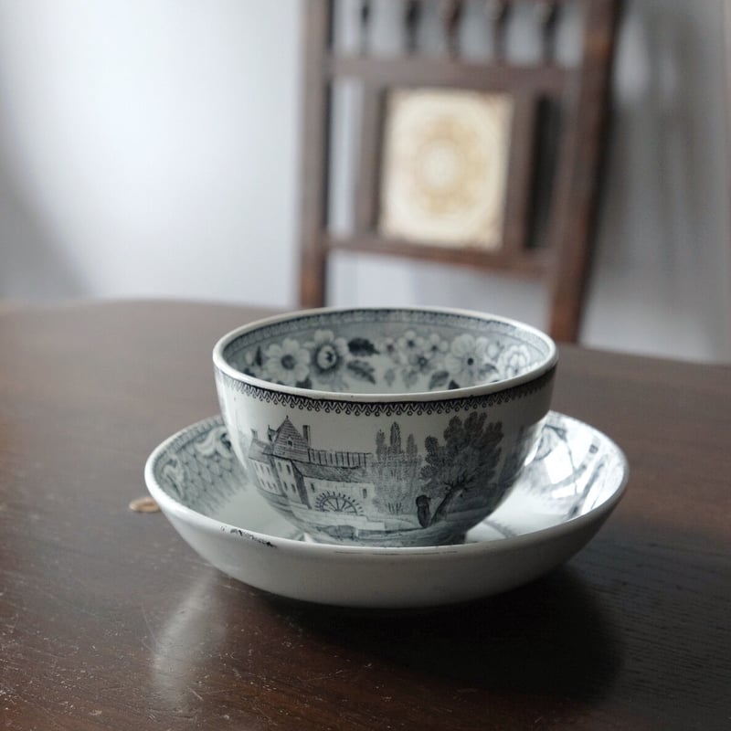 クレイユ&モントロー Creil&Montereau グリザイユ ボウル