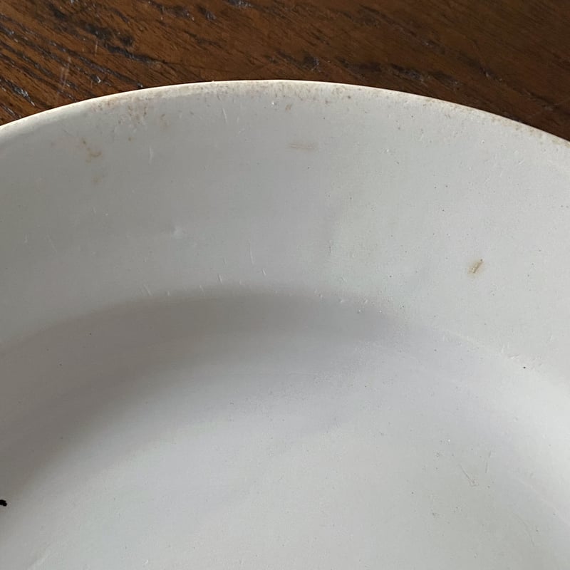 GIEN ジアン リム皿 白皿 セミクルーズ アンティーク b 050423 | jinen_