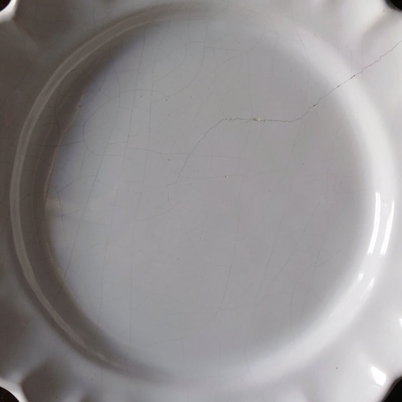 ムスティエ Moustiers 花リム 大皿 φ31.5cm アンティーク 050766 |