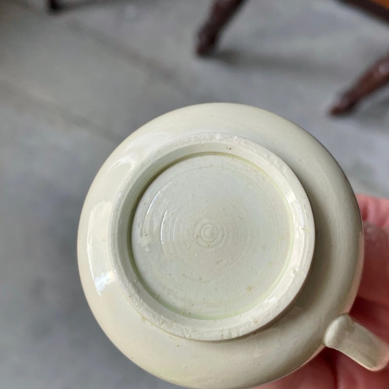 19世紀初期 ファイアンスフィーヌ クリームポット カップ