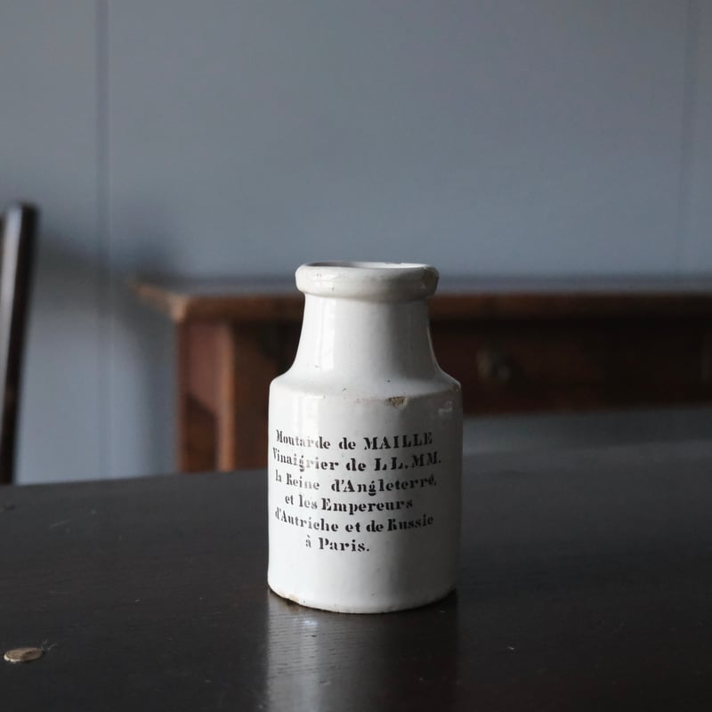 19世紀 窯不明 Maille マイユ マスタード ポット h12.6cm フランス