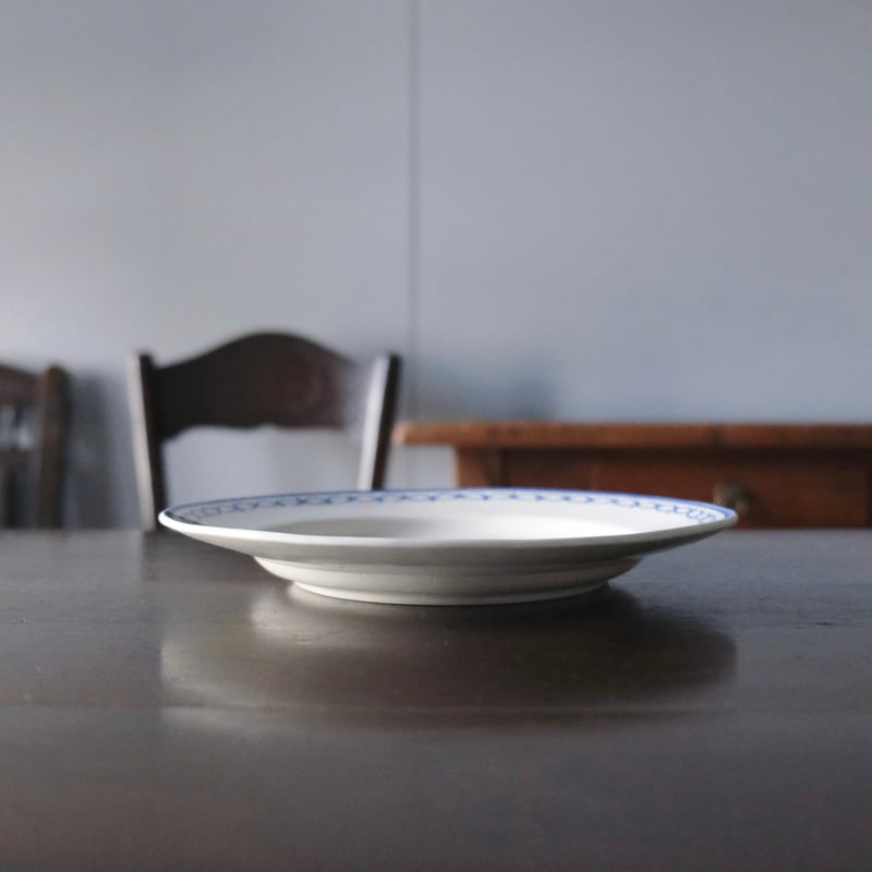 18世紀末 tournai トゥルネー 軟質磁器 ギルランド 平皿 φ23.5cm
