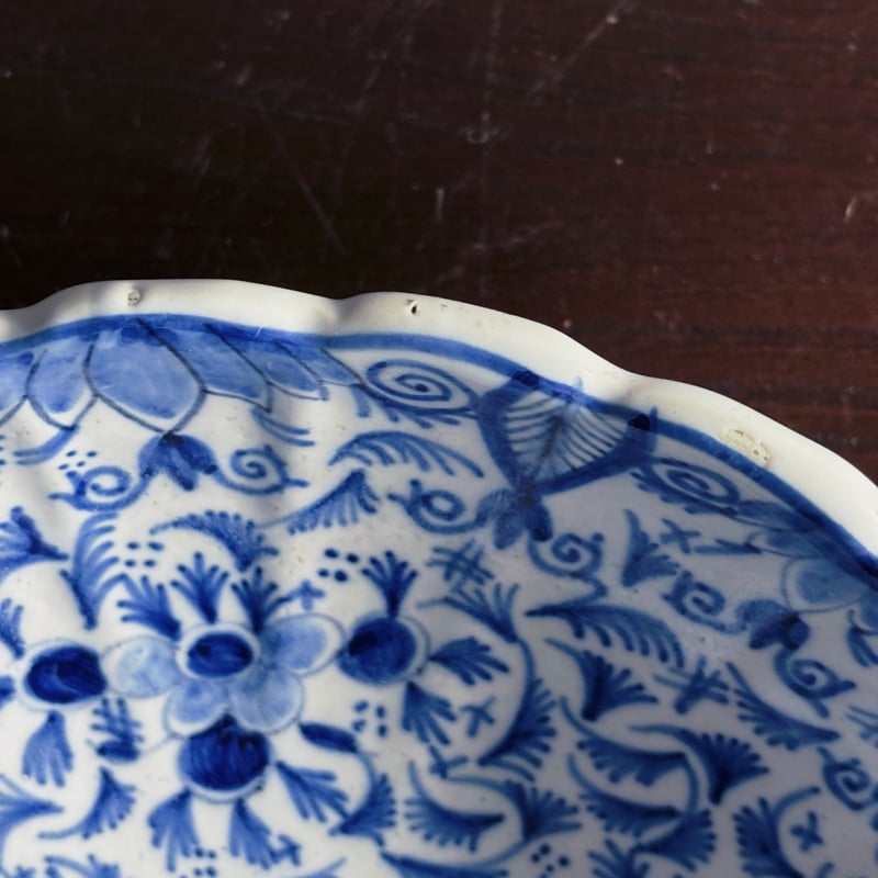 18世紀 デルフト Delft 輪花 ボウル サラディエ オランダ アンティーク