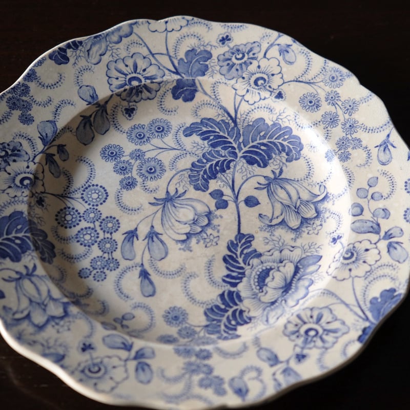 レア！フランス アンティーク David Johnston ボルドー窯 平皿 レア