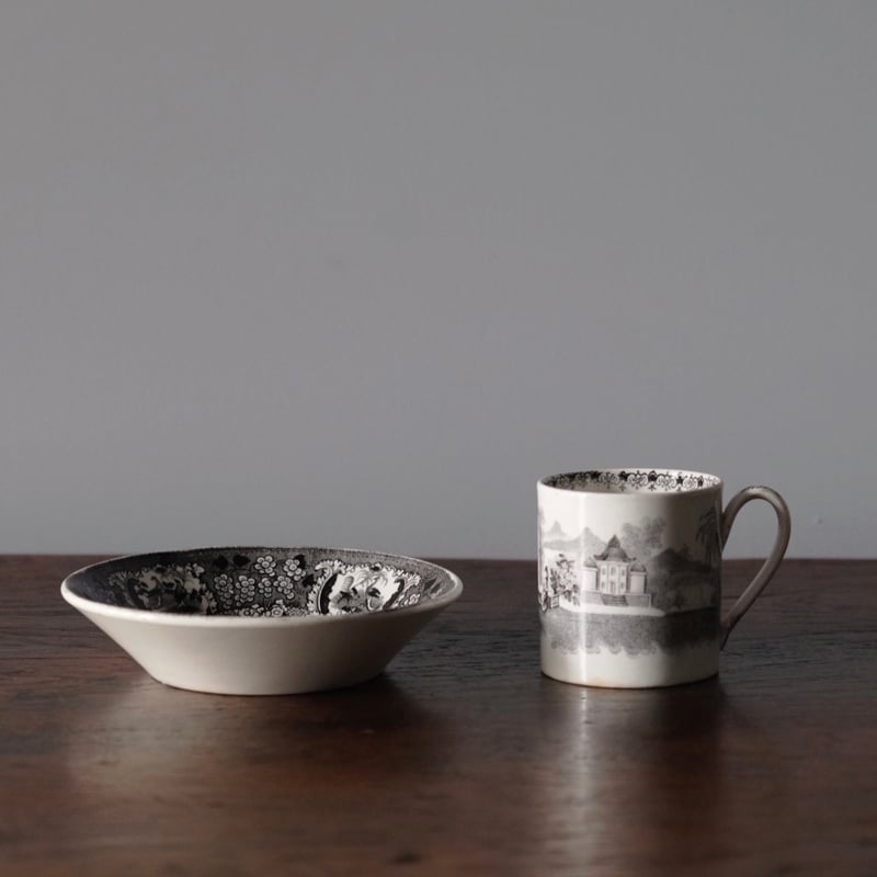 D.Johnston/Bordeaux ボルドー デミタス カップ アンド ソーサー グリザ