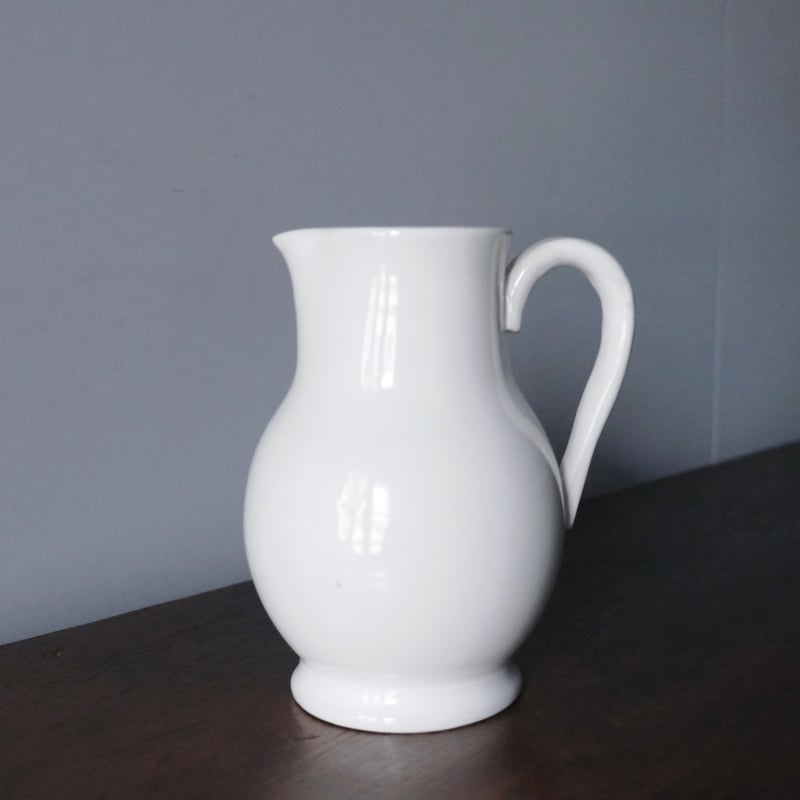 フランスアンティーク　ショワジールロワ　白　ピシェ　ピッチャー　花瓶　美品 フランスアンティーク ショワジールロワ 白 ピシェ ピッチャー