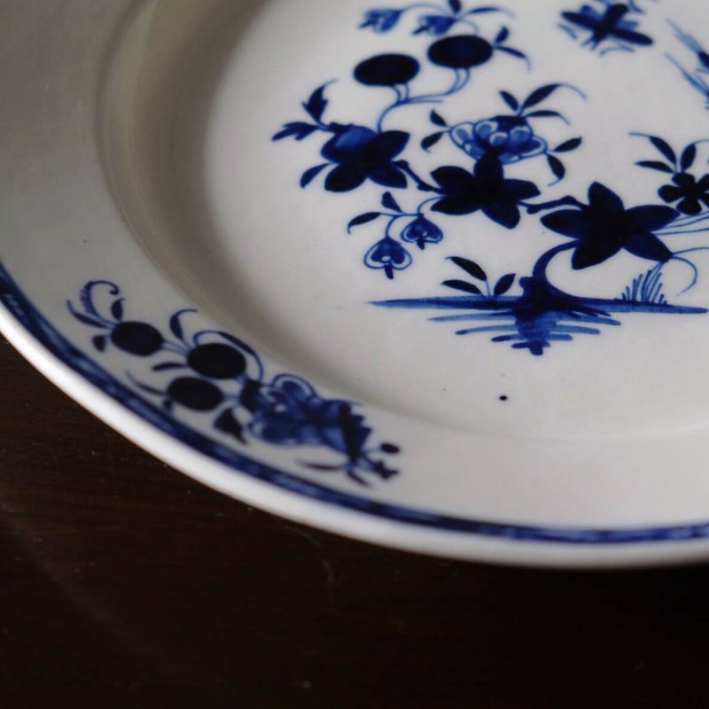 tournai トゥルネー 軟質磁器 絵皿 平皿 リム皿 φ24.4cm アンティーク