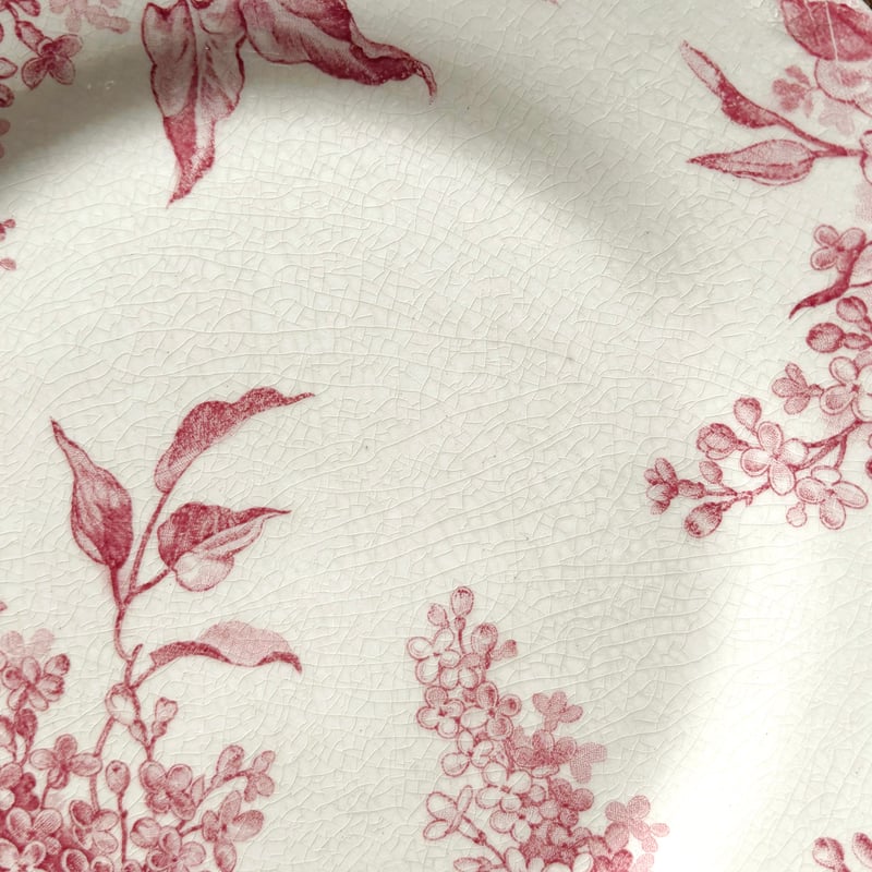 Gien Lilas ジアン リラ 平皿 デザート皿 φ21.5cm フランス