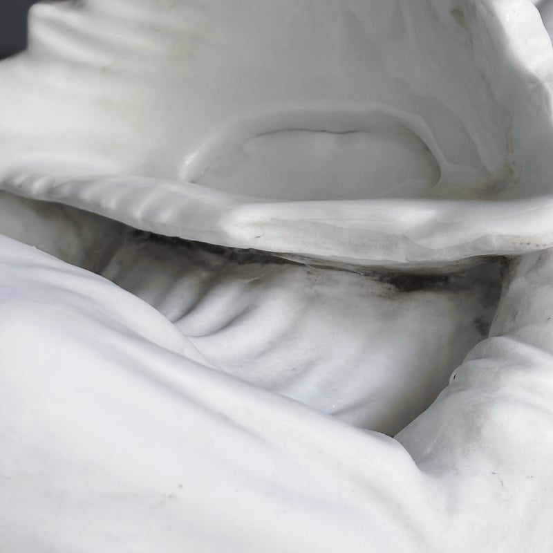 ビスク製 天使 ベニティエ 聖水盤 h37cm フランス アンティーク