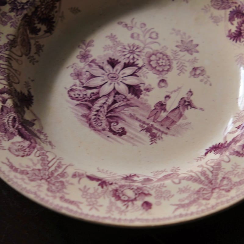 D.Johnston/Bordeaux ボルドー ファイアンスフィーヌ 深皿 φ21cm