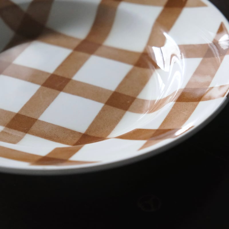 サンタマン オルシー・ムーランデルー nappe ギンガム チェック 深皿