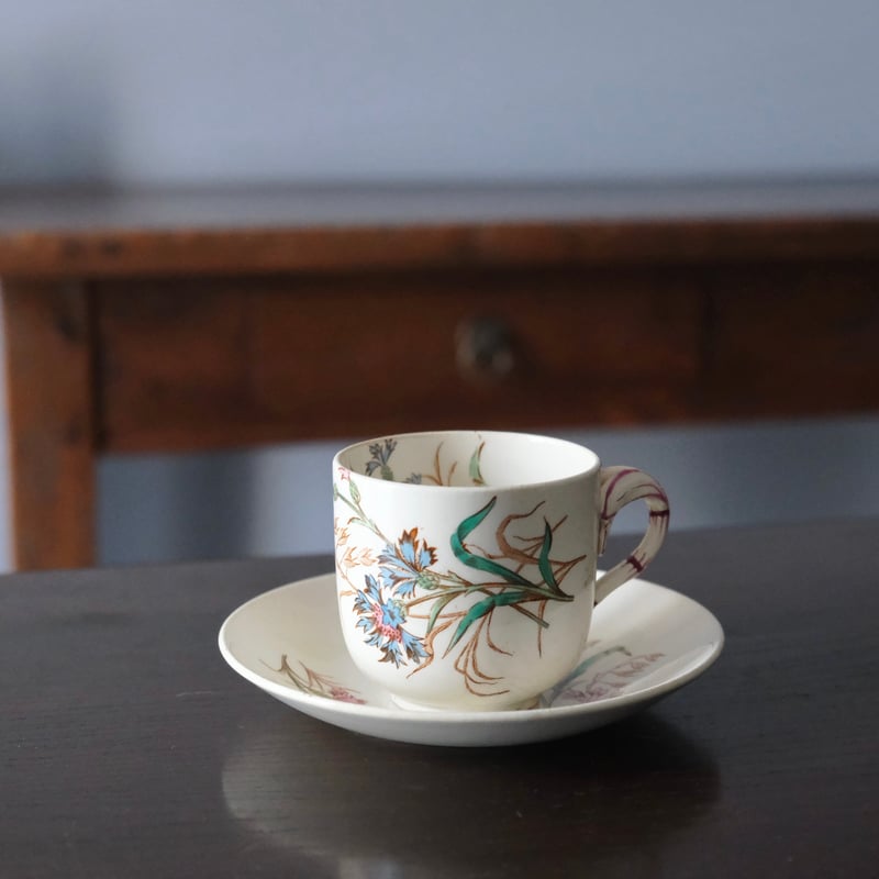 K&G Luneville リュネヴィル 矢車菊 カップ アンド ソーサー フランス