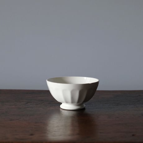 無刻印 白 カフェオレ ボウル φ10.8 h5.7cm アンティーク a 0501044