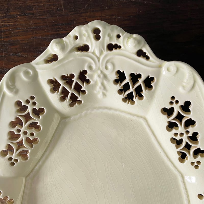 リーズ Leeds コルベイユ & 受け皿 オーバル皿 楕円皿 籠 レリーフ