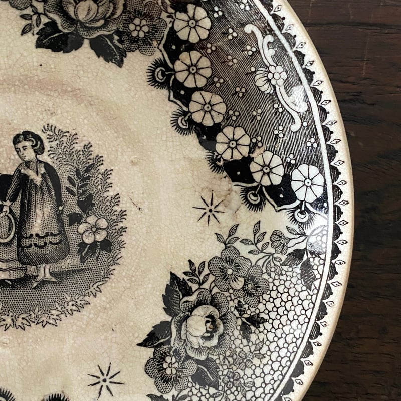 Maastricht マーストリヒト グリザイユ ティー ボウル アンド ソーサー