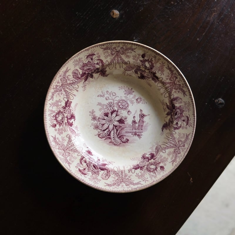 D.Johnston/Bordeaux ボルドー ファイアンスフィーヌ 深皿 φ21cm フラ