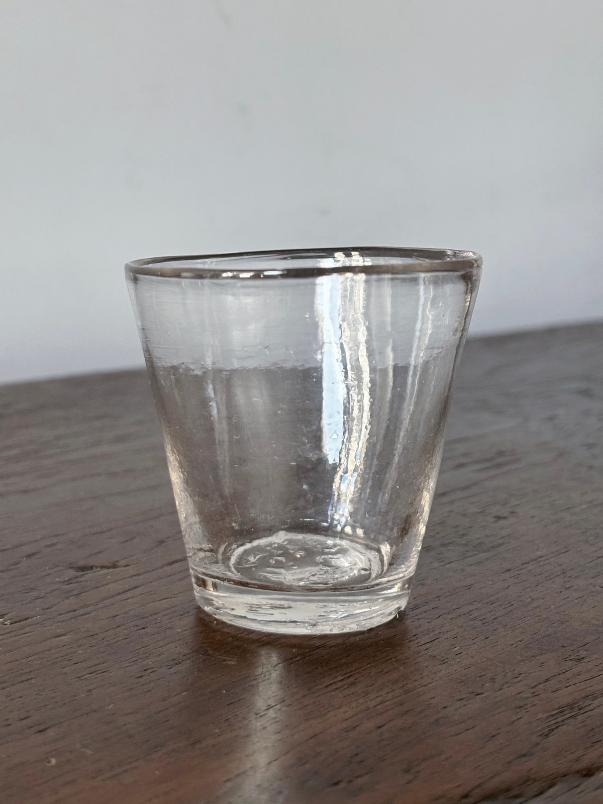 キャンドルグラス 無色 h6.9cm フランス アンティーク 0502258 | jinen_