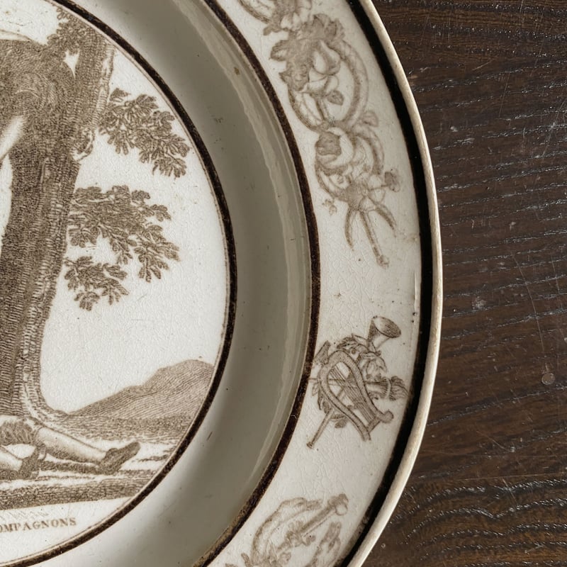 セーブル Sevres グリザイユ 平皿 デザート皿 φ21.3cm ファイアンス