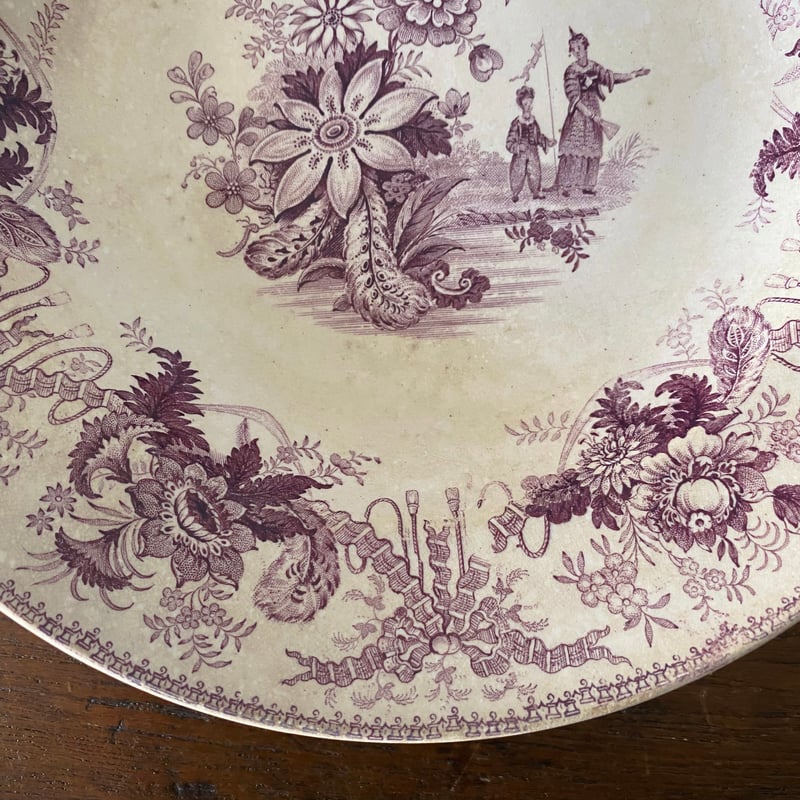 D.Johnston/Bordeaux ボルドー ファイアンスフィーヌ 深皿 φ21cm