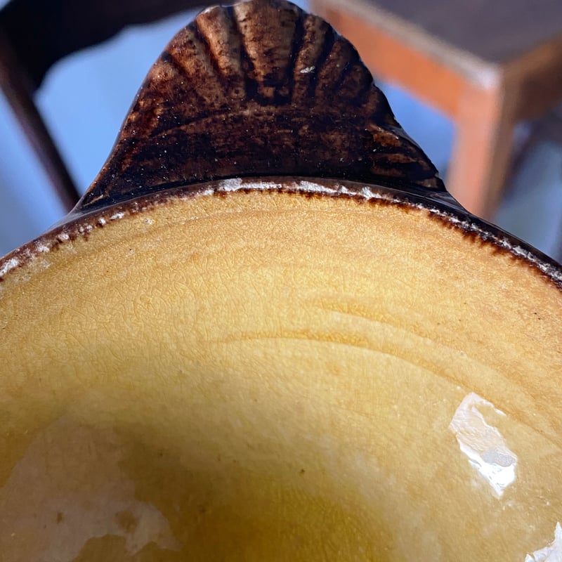 耳付きボウル 黄釉 南仏 フランス アンティーク 黄釉 耳付き ボウル 南仏 φ11.8cm h4.7cm アンティーク 0501157