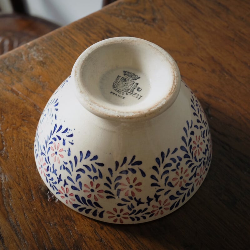 ディゴワン＆サルグミンヌ カフェオレボウル ステンシル植物柄