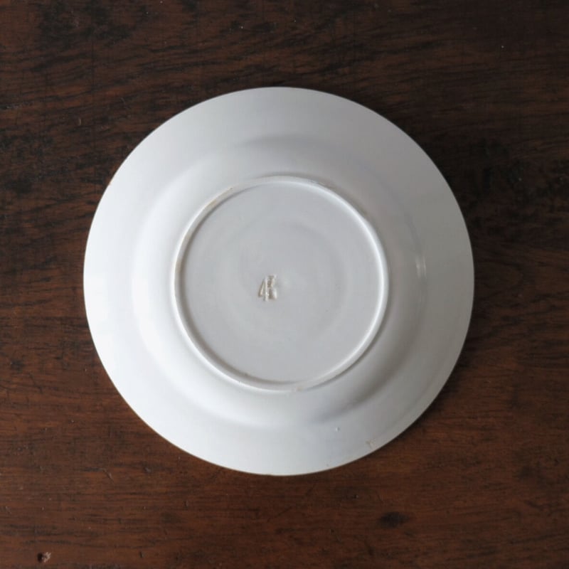 GIEN ジアン リム皿 白皿 セミクルーズ アンティーク b 050423 | jinen_