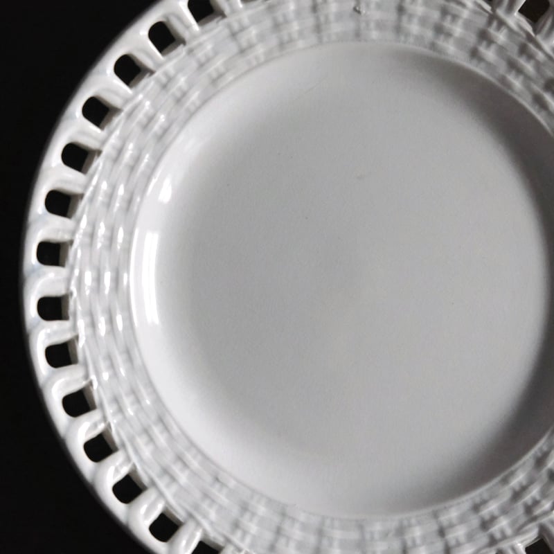 トキ 2枚セット クレイユモントロー パニエ皿 フランスアンティーク トキ様専用 2枚セット クレイユモントロー パニエ皿 フランス