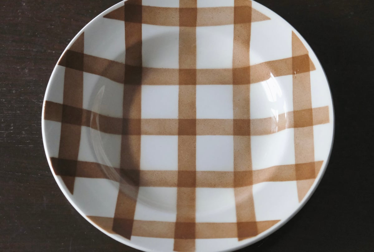 サンタマン オルシー・ムーランデルー nappe ギンガム チェック 深皿