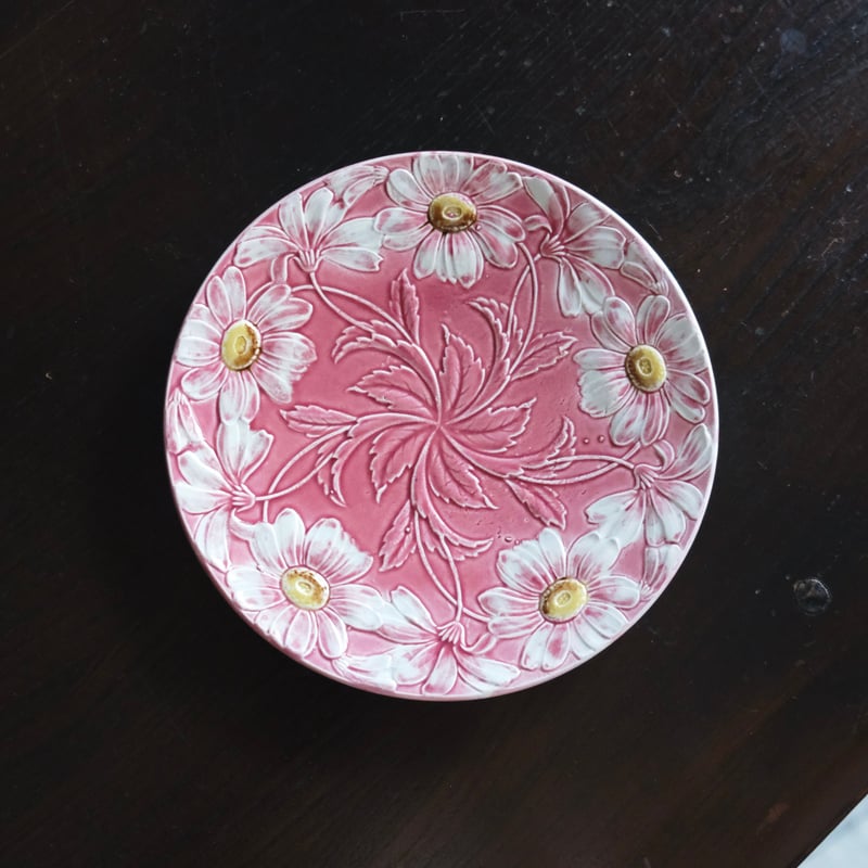 Sarreguemines バルボティーヌ皿 平皿 マーガレットφ19.8cm フランス