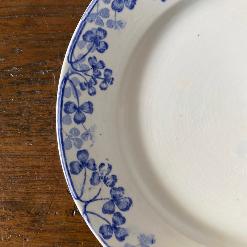 U&C SARREGUEMINES サルグミンヌ VICHY クローバー 平皿 リム皿 デザー